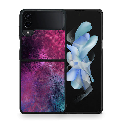 Θήκη Samsung Galaxy Z Flip4 Aurora Galaxy από τη Smartfits με σχέδιο στο πίσω μέρος και μαύρο περίβλημα | Samsung Galaxy Z Flip4 Aurora Galaxy case with colorful back and black bezels