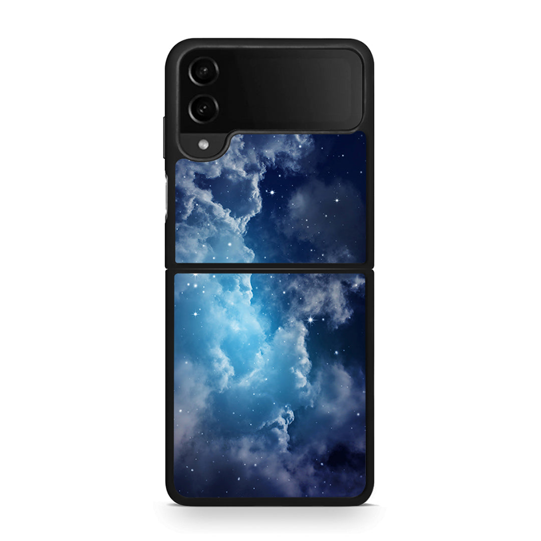 104 - Samsung Galaxy Z Flip4 Blue Sky Galaxy case, cover, bumper