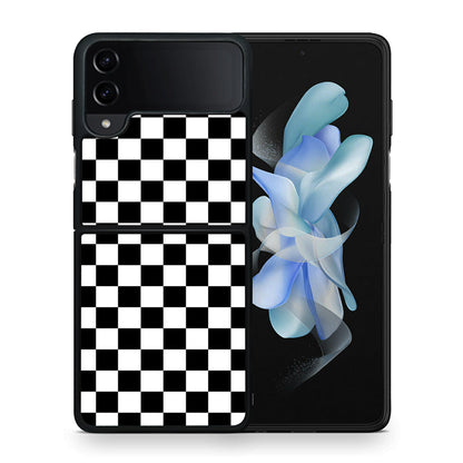 Θήκη Samsung Galaxy Z Flip4 Squares Geometric από τη Smartfits με σχέδιο στο πίσω μέρος και μαύρο περίβλημα | Samsung Galaxy Z Flip4 Squares Geometric case with colorful back and black bezels