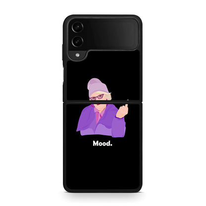 Samsung Galaxy Z Flip4 Grandma Mood Black θήκη από τη Smartfits με σχέδιο στο πίσω μέρος και μαύρο περίβλημα | Smartphone case with colorful back and black bezels by Smartfits