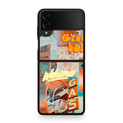 Samsung Galaxy Z Flip4 Groovy Babe Θήκη Αγίου Βαλεντίνου από τη Smartfits με σχέδιο στο πίσω μέρος και μαύρο περίβλημα | Smartphone case with colorful back and black bezels by Smartfits