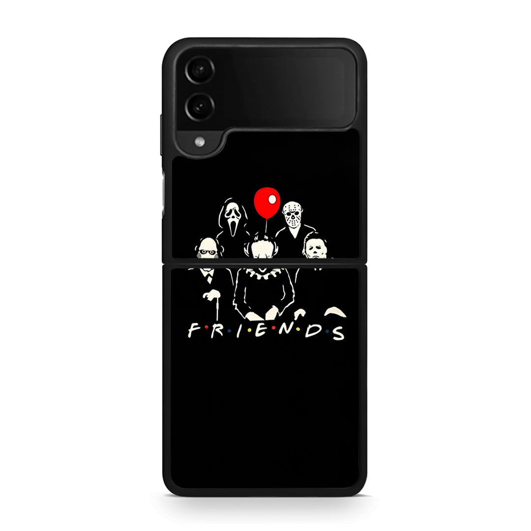 Samsung Galaxy Z Flip4 Halloween Friends Θήκη από τη Smartfits με σχέδιο στο πίσω μέρος και μαύρο περίβλημα | Smartphone case with colorful back and black bezels by Smartfits