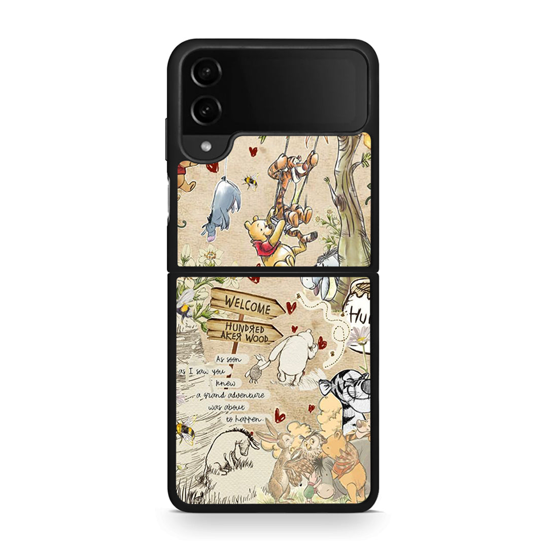 Samsung Galaxy Z Flip4 Happy Friends θήκη από τη Smartfits με σχέδιο στο πίσω μέρος και μαύρο περίβλημα | Smartphone case with colorful back and black bezels by Smartfits