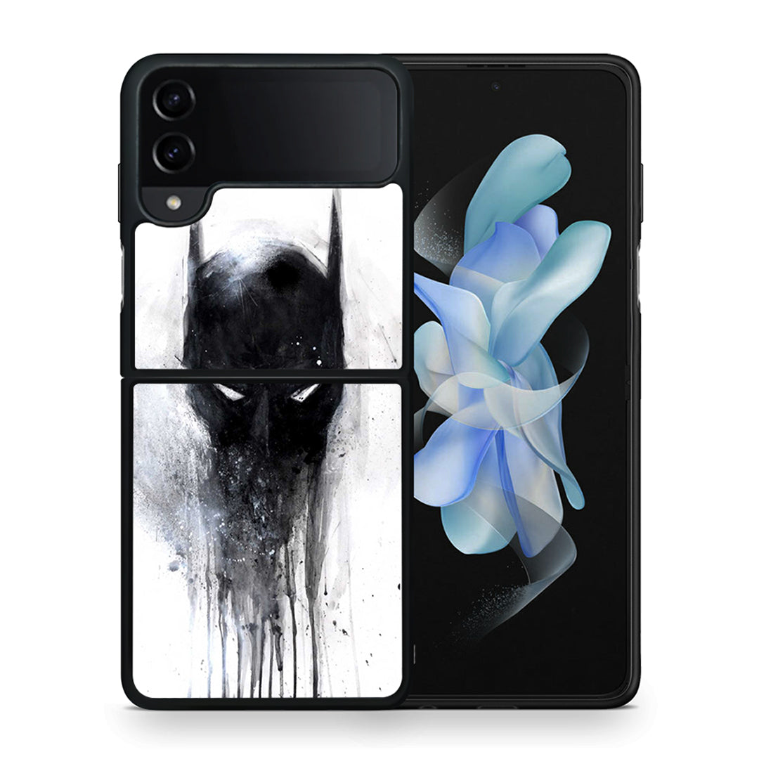 Θήκη Samsung Galaxy Z Flip4 Paint Bat Hero από τη Smartfits με σχέδιο στο πίσω μέρος και μαύρο περίβλημα | Samsung Galaxy Z Flip4 Paint Bat Hero case with colorful back and black bezels