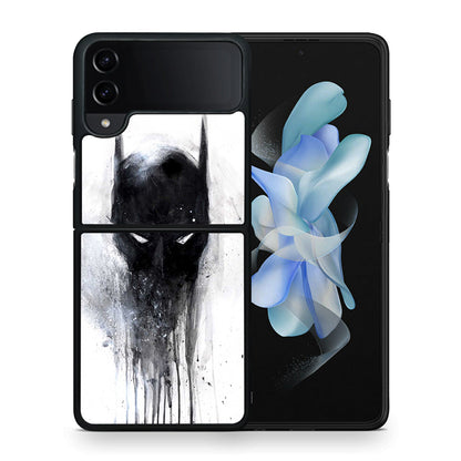 Θήκη Samsung Galaxy Z Flip4 Paint Bat Hero από τη Smartfits με σχέδιο στο πίσω μέρος και μαύρο περίβλημα | Samsung Galaxy Z Flip4 Paint Bat Hero case with colorful back and black bezels