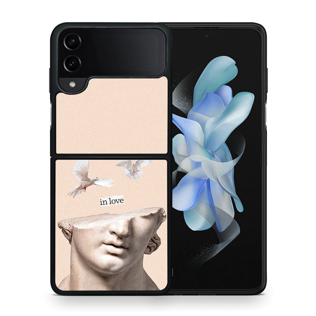 Θήκη Samsung Galaxy Z Flip4 In Love από τη Smartfits με σχέδιο στο πίσω μέρος και μαύρο περίβλημα | Samsung Galaxy Z Flip4 In Love case with colorful back and black bezels