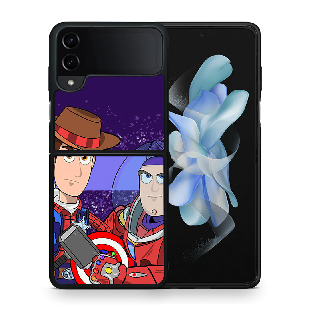 Θήκη Samsung Galaxy Z Flip4 Infinity Story από τη Smartfits με σχέδιο στο πίσω μέρος και μαύρο περίβλημα | Samsung Galaxy Z Flip4 Infinity Story case with colorful back and black bezels