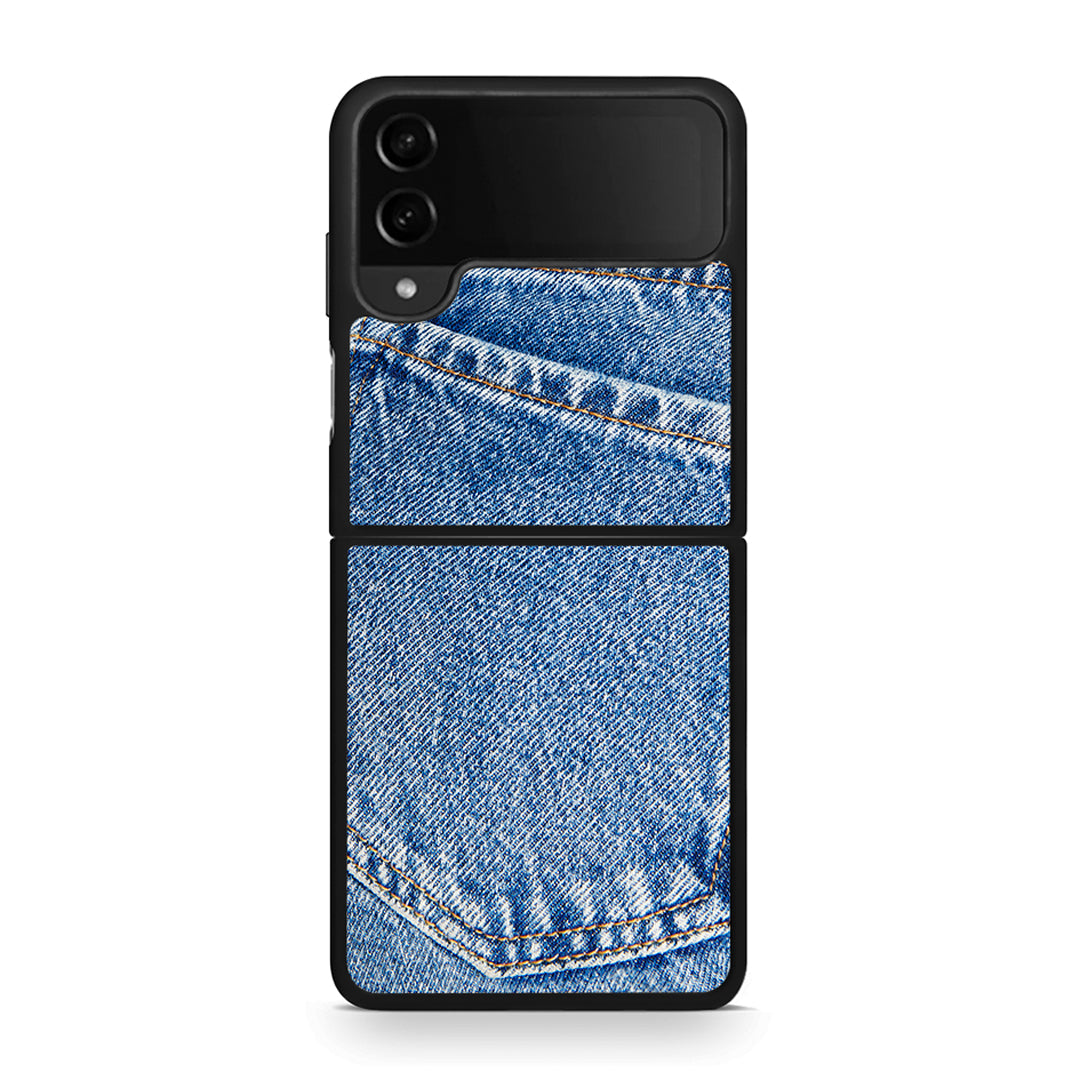 Samsung Galaxy Z Flip4 Jeans Pocket θήκη από τη Smartfits με σχέδιο στο πίσω μέρος και μαύρο περίβλημα | Smartphone case with colorful back and black bezels by Smartfits