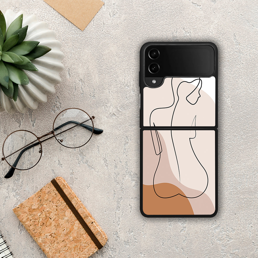 LineArt Woman - Samsung Galaxy Z Flip4 θήκη
