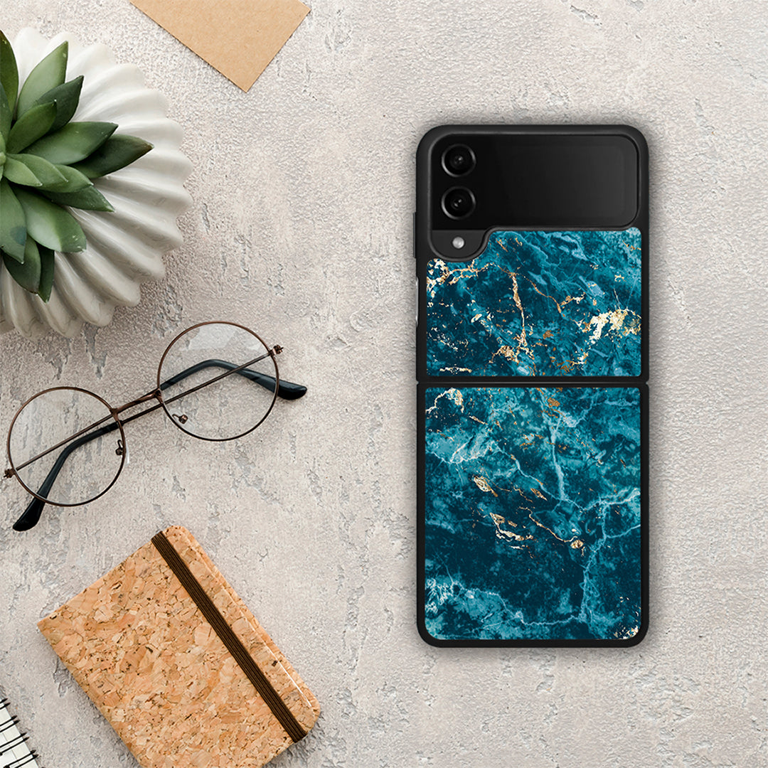 Marble Blue - Samsung Galaxy Z Flip4 θήκη