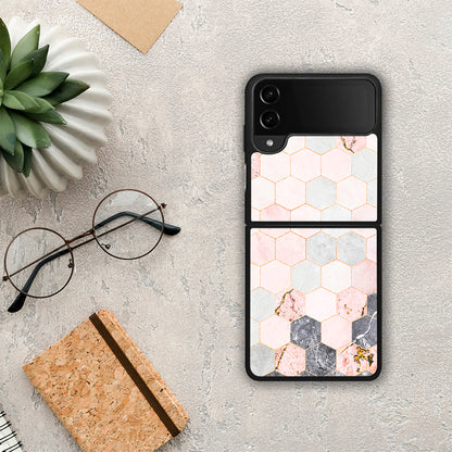 Marble Hexagon Pink - Samsung Galaxy Z Flip4 θήκη