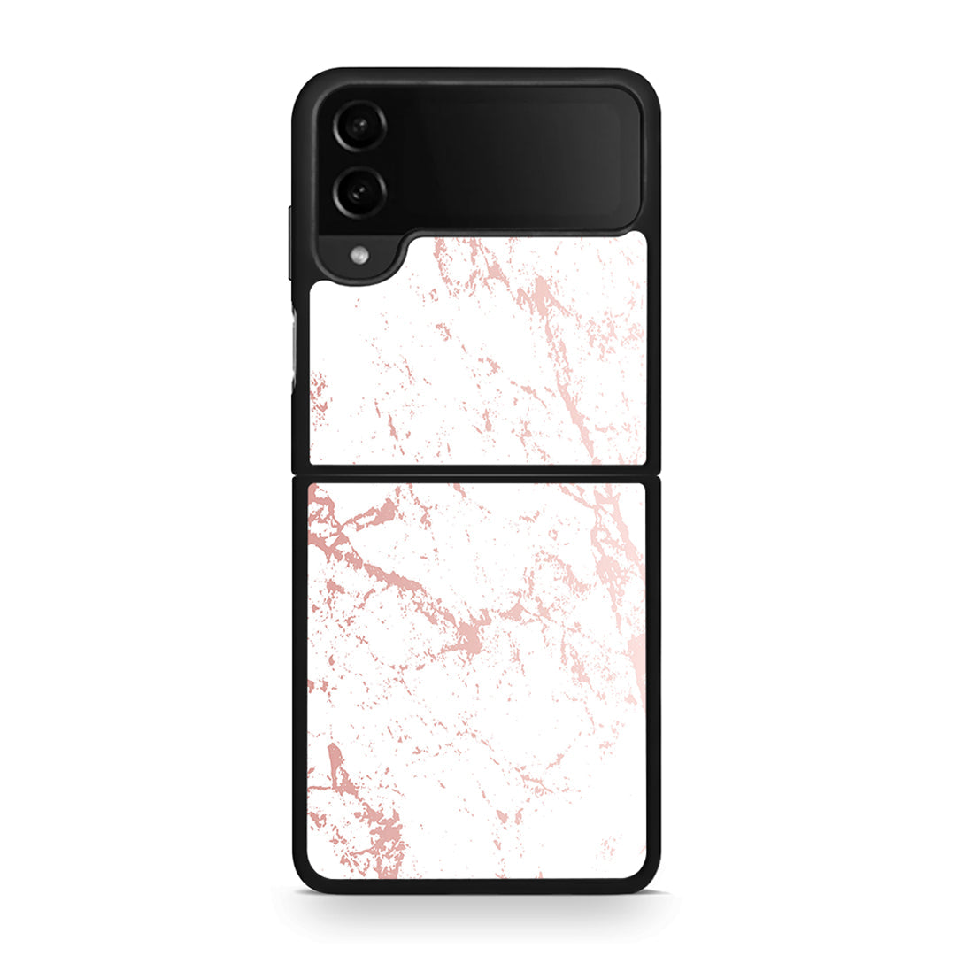 116 - Samsung Galaxy Z Flip4 Pink Splash Marble case, cover, bumper