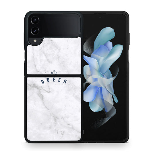 Θήκη Samsung Galaxy Z Flip4 Queen Marble από τη Smartfits με σχέδιο στο πίσω μέρος και μαύρο περίβλημα | Samsung Galaxy Z Flip4 Queen Marble case with colorful back and black bezels