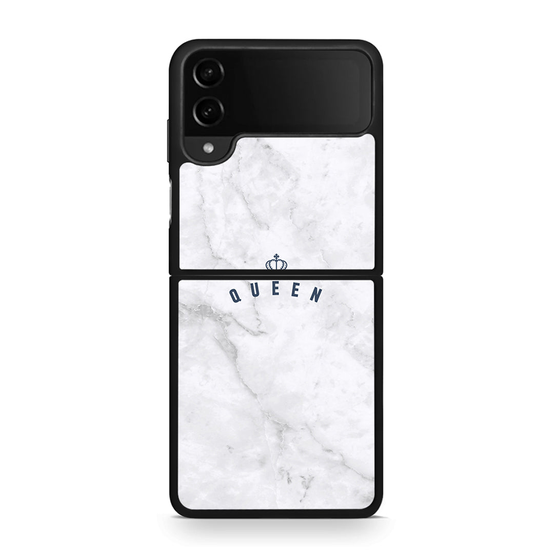 4 - Samsung Galaxy Z Flip4 Queen Marble case, cover, bumper