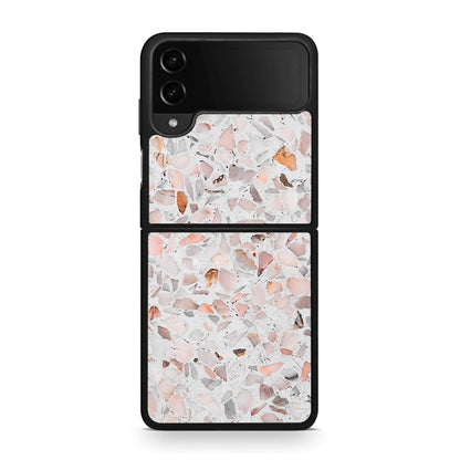 Samsung Galaxy Z Flip4 Marble Terrazzo θήκη από τη Smartfits με σχέδιο στο πίσω μέρος και μαύρο περίβλημα | Smartphone case with colorful back and black bezels by Smartfits