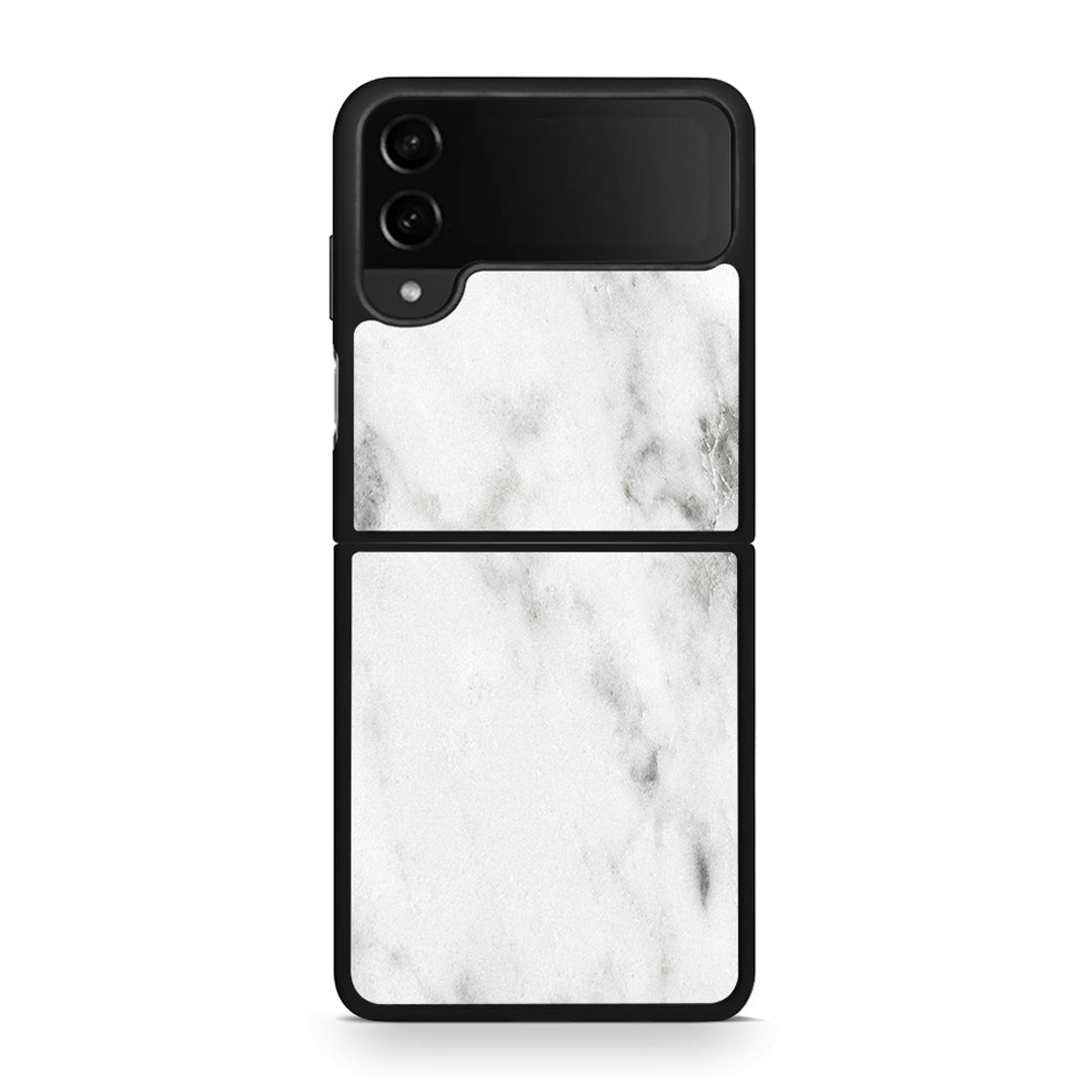 2 - Samsung Galaxy Z Flip4 White marble case, cover, bumper