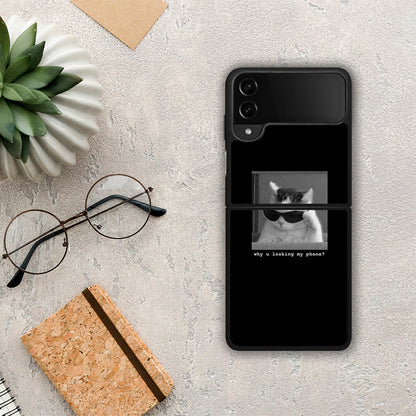 Meme Cat - Samsung Galaxy Z Flip4 θήκη