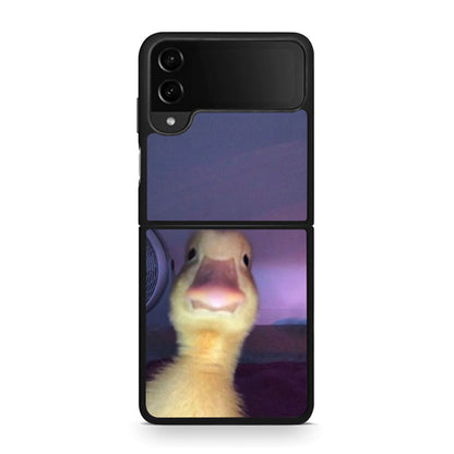 Samsung Galaxy Z Flip4 Meme Duck θήκη από τη Smartfits με σχέδιο στο πίσω μέρος και μαύρο περίβλημα | Smartphone case with colorful back and black bezels by Smartfits