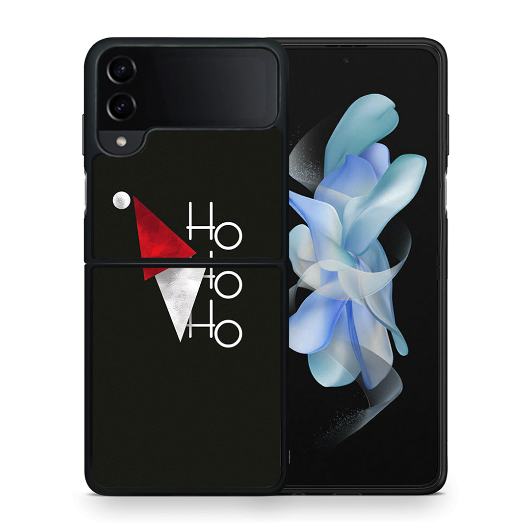 Θήκη Samsung Galaxy Z Flip4 Minimal Christmas από τη Smartfits με σχέδιο στο πίσω μέρος και μαύρο περίβλημα | Samsung Galaxy Z Flip4 Minimal Christmas case with colorful back and black bezels