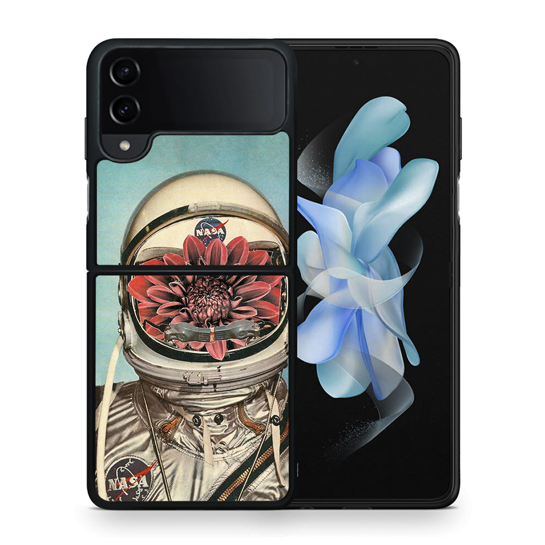 Θήκη Samsung Galaxy Z Flip4 Nasa Bloom από τη Smartfits με σχέδιο στο πίσω μέρος και μαύρο περίβλημα | Samsung Galaxy Z Flip4 Nasa Bloom case with colorful back and black bezels