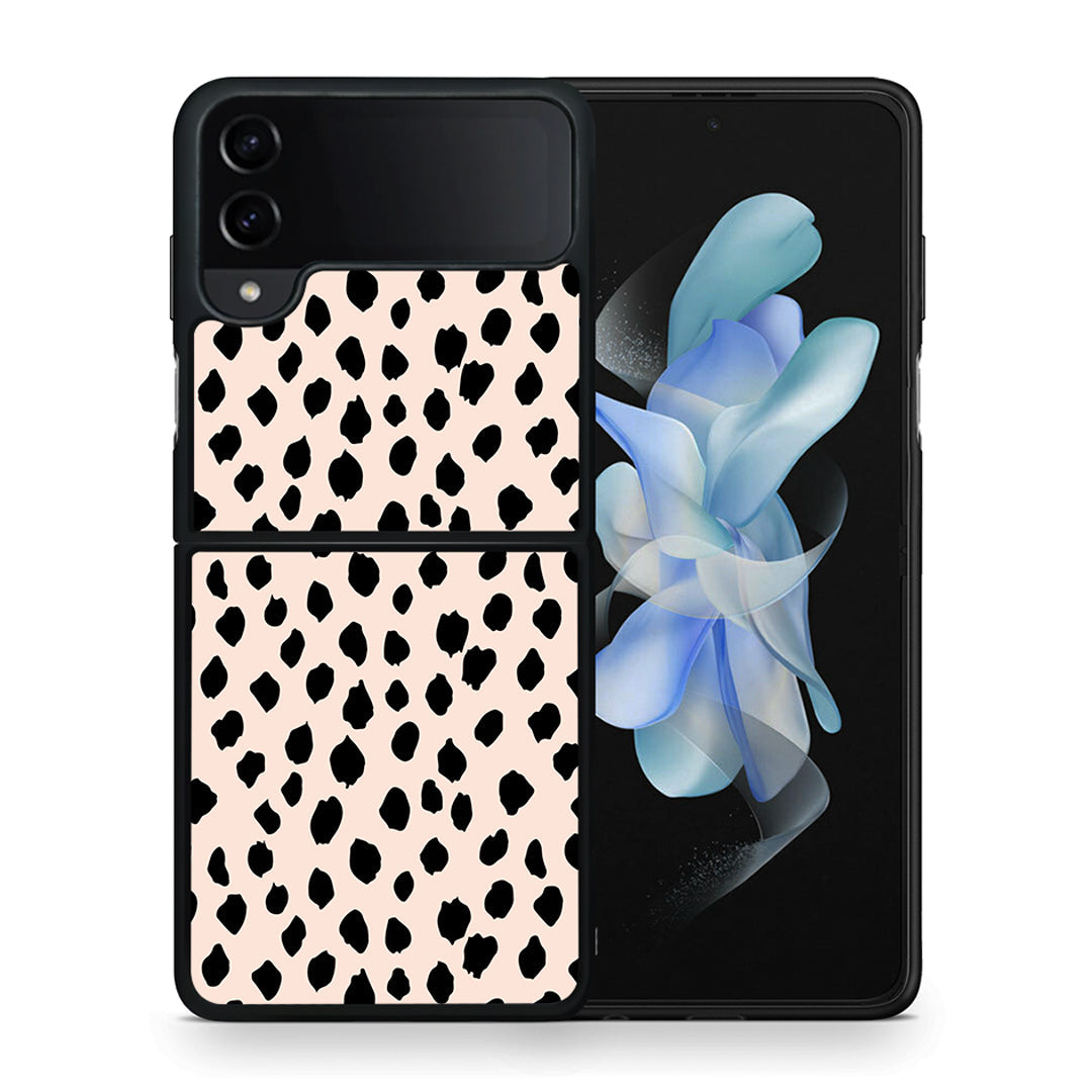 Θήκη Samsung Galaxy Z Flip4 New Polka Dots από τη Smartfits με σχέδιο στο πίσω μέρος και μαύρο περίβλημα | Samsung Galaxy Z Flip4 New Polka Dots case with colorful back and black bezels