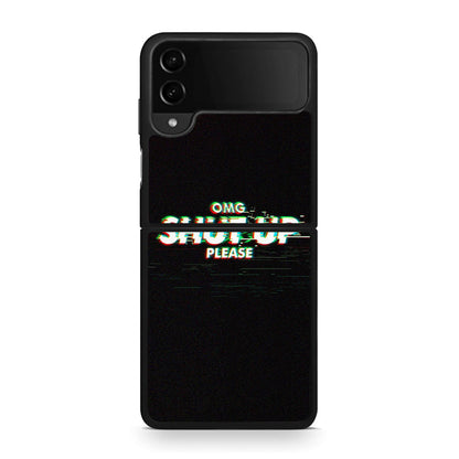Samsung Galaxy Z Flip4 OMG ShutUp θήκη από τη Smartfits με σχέδιο στο πίσω μέρος και μαύρο περίβλημα | Smartphone case with colorful back and black bezels by Smartfits