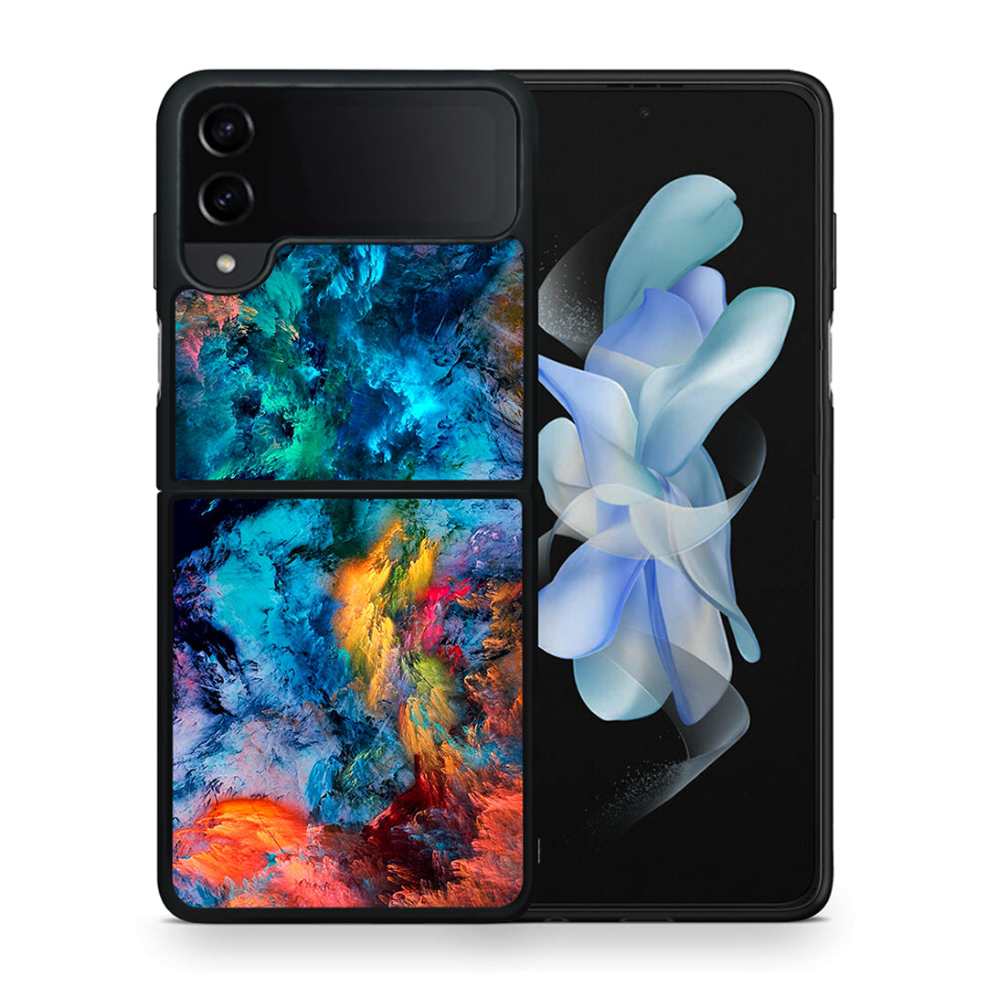 Θήκη Samsung Galaxy Z Flip4 Crayola Paint από τη Smartfits με σχέδιο στο πίσω μέρος και μαύρο περίβλημα | Samsung Galaxy Z Flip4 Crayola Paint case with colorful back and black bezels
