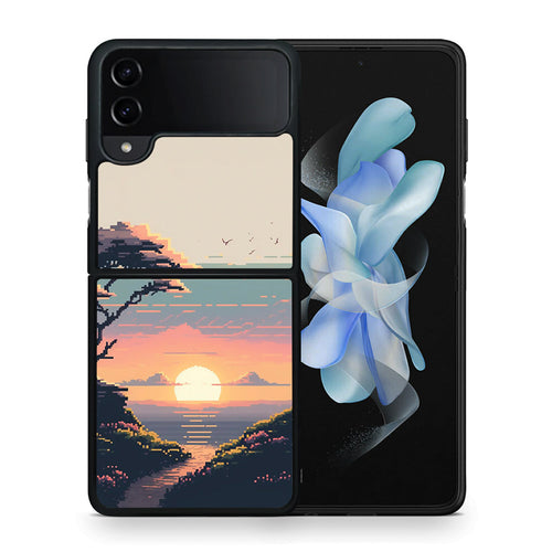 Pixel Sunset - Samsung Galaxy Z Flip4 θήκη