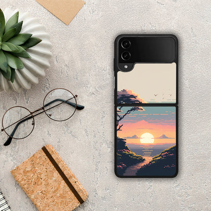 Pixel Sunset - Samsung Galaxy Z Flip4 θήκη