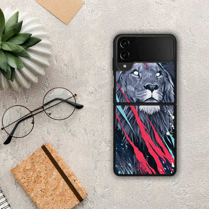 PopArt Lion Designer - Samsung Galaxy Z Flip4 θήκη