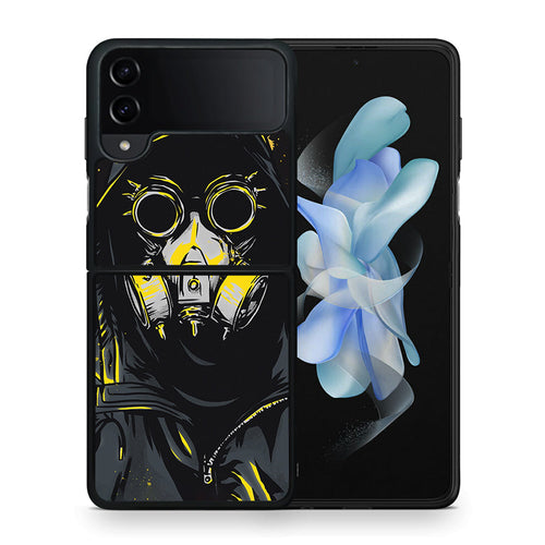 Θήκη Samsung Galaxy Z Flip4 Mask PopArt από τη Smartfits με σχέδιο στο πίσω μέρος και μαύρο περίβλημα | Samsung Galaxy Z Flip4 Mask PopArt case with colorful back and black bezels
