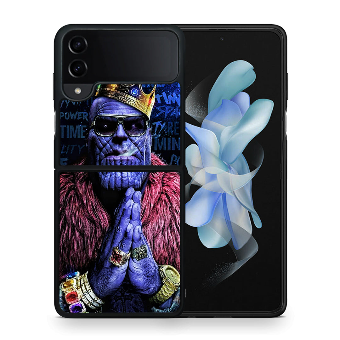 Θήκη Samsung Galaxy Z Flip4 Thanos PopArt από τη Smartfits με σχέδιο στο πίσω μέρος και μαύρο περίβλημα | Samsung Galaxy Z Flip4 Thanos PopArt case with colorful back and black bezels