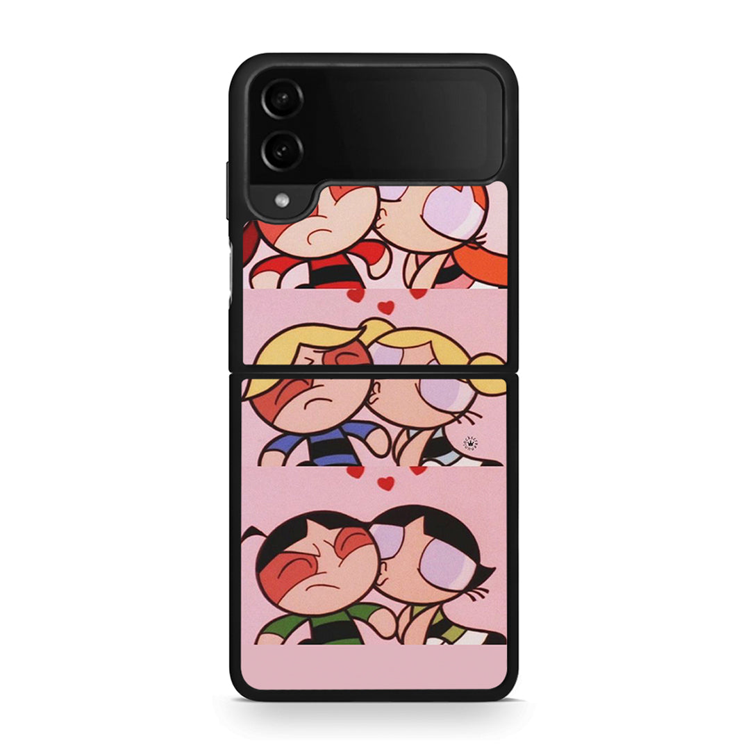 Samsung Galaxy Z Flip4 Puff Love Θήκη Αγίου Βαλεντίνου από τη Smartfits με σχέδιο στο πίσω μέρος και μαύρο περίβλημα | Smartphone case with colorful back and black bezels by Smartfits