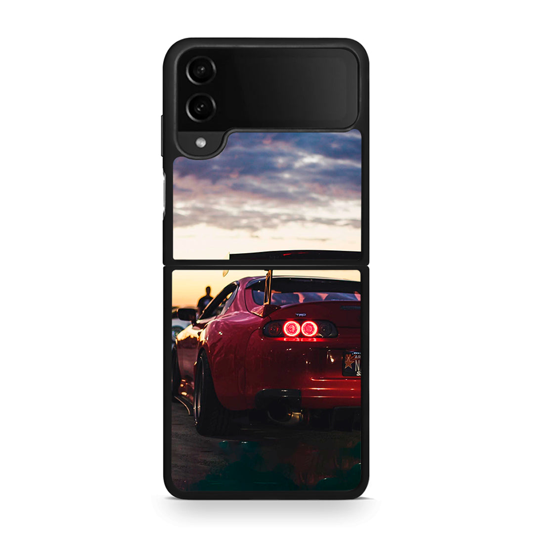 Samsung Galaxy Z Flip4 Racing Supra θήκη από τη Smartfits με σχέδιο στο πίσω μέρος και μαύρο περίβλημα | Smartphone case with colorful back and black bezels by Smartfits