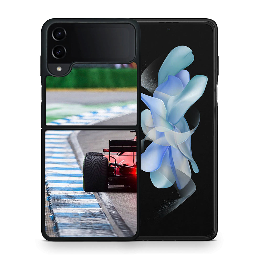 Θήκη Samsung Galaxy Z Flip4 Racing Vibes από τη Smartfits με σχέδιο στο πίσω μέρος και μαύρο περίβλημα | Samsung Galaxy Z Flip4 Racing Vibes case with colorful back and black bezels