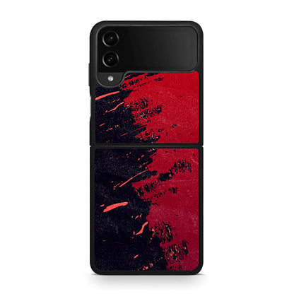 Samsung Galaxy Z Flip4 Red Paint Θήκη Αγίου Βαλεντίνου από τη Smartfits με σχέδιο στο πίσω μέρος και μαύρο περίβλημα | Smartphone case with colorful back and black bezels by Smartfits