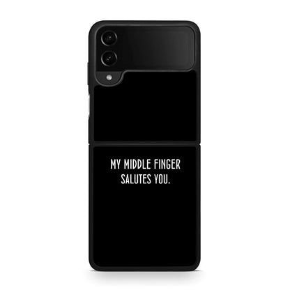 Samsung Galaxy Z Flip4 Salute θήκη από τη Smartfits με σχέδιο στο πίσω μέρος και μαύρο περίβλημα | Smartphone case with colorful back and black bezels by Smartfits