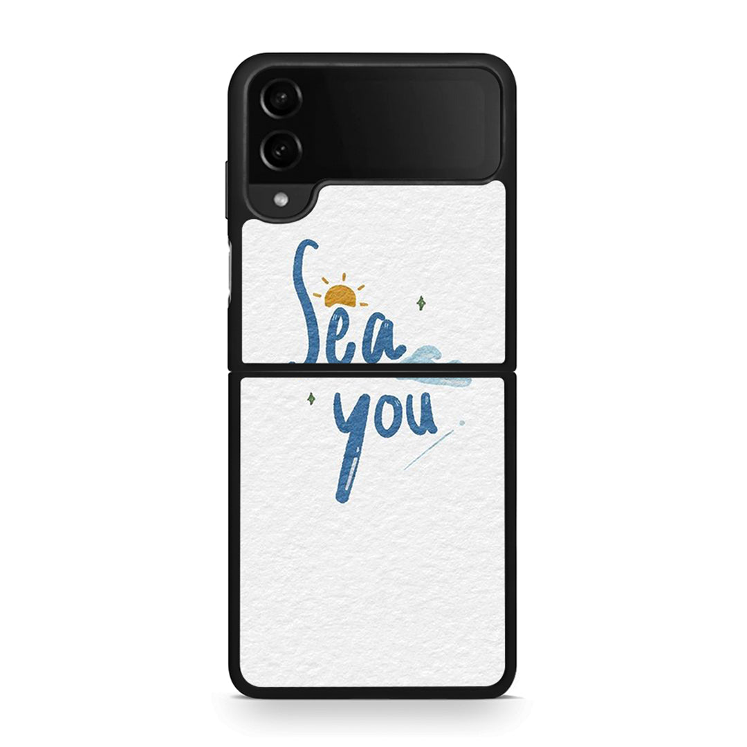 Samsung Galaxy Z Flip4 Sea You Θήκη από τη Smartfits με σχέδιο στο πίσω μέρος και μαύρο περίβλημα | Smartphone case with colorful back and black bezels by Smartfits