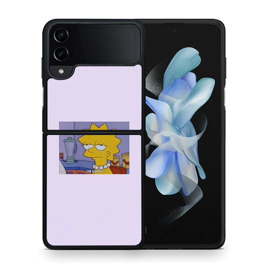 Θήκη Samsung Galaxy Z Flip4 So Happy από τη Smartfits με σχέδιο στο πίσω μέρος και μαύρο περίβλημα | Samsung Galaxy Z Flip4 So Happy case with colorful back and black bezels