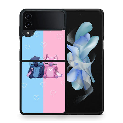 Θήκη Samsung Galaxy Z Flip4 Stitch And Angel από τη Smartfits με σχέδιο στο πίσω μέρος και μαύρο περίβλημα | Samsung Galaxy Z Flip4 Stitch And Angel case with colorful back and black bezels