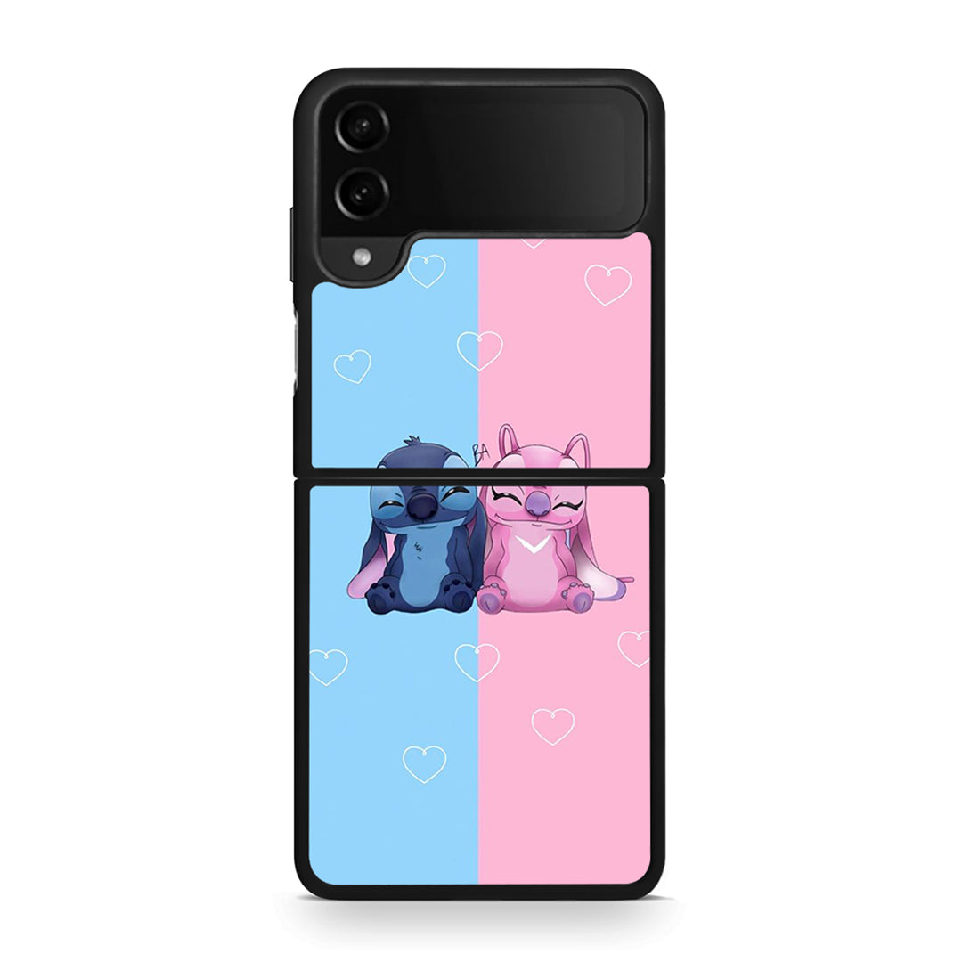 Samsung Galaxy Z Flip4 Stitch And Angel θήκη από τη Smartfits με σχέδιο στο πίσω μέρος και μαύρο περίβλημα | Smartphone case with colorful back and black bezels by Smartfits