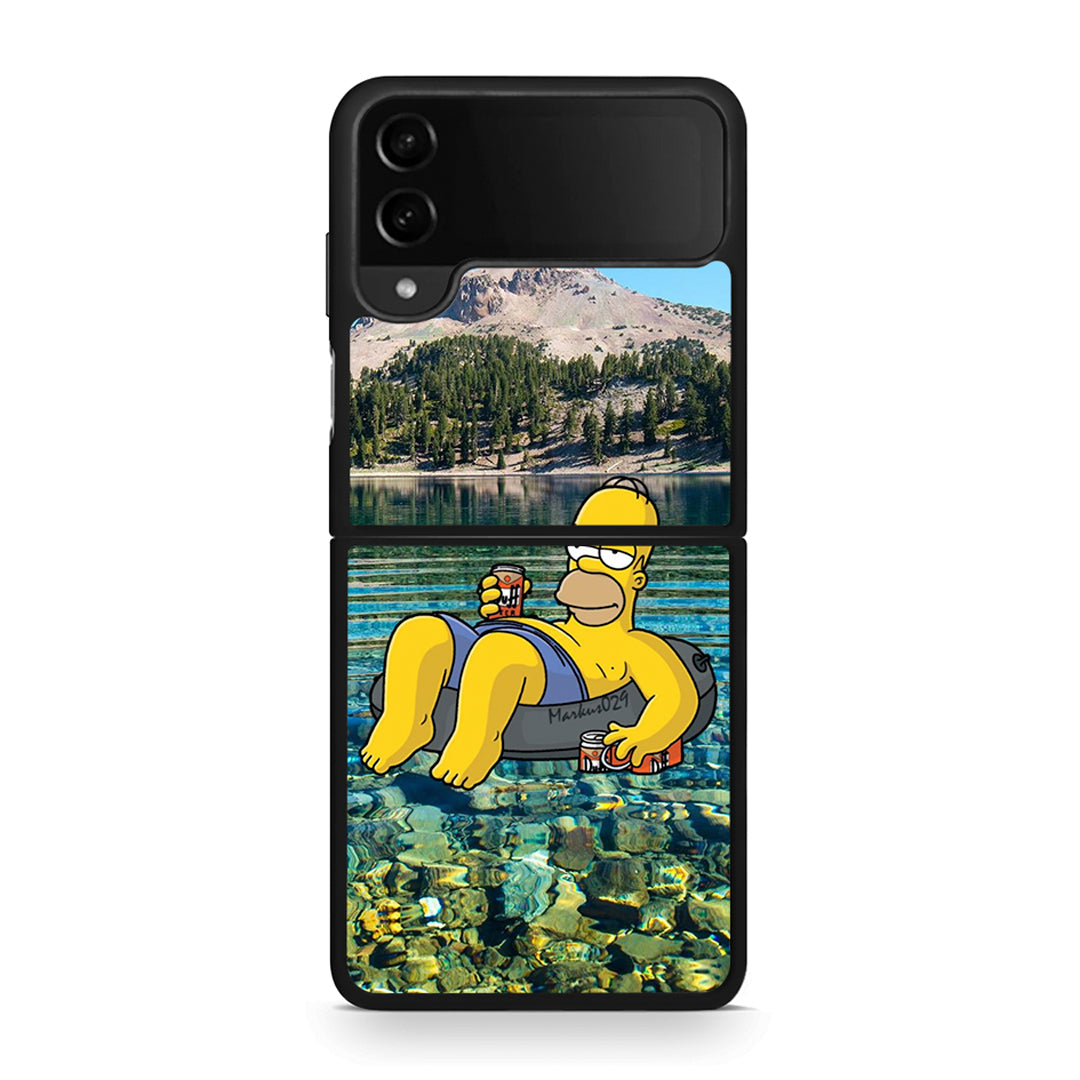 Samsung Galaxy Z Flip4 Summer Happiness Θήκη από τη Smartfits με σχέδιο στο πίσω μέρος και μαύρο περίβλημα | Smartphone case with colorful back and black bezels by Smartfits