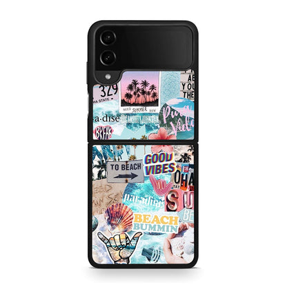 Samsung Galaxy Z Flip4 Summer Vibes Θήκη από τη Smartfits με σχέδιο στο πίσω μέρος και μαύρο περίβλημα | Smartphone case with colorful back and black bezels by Smartfits