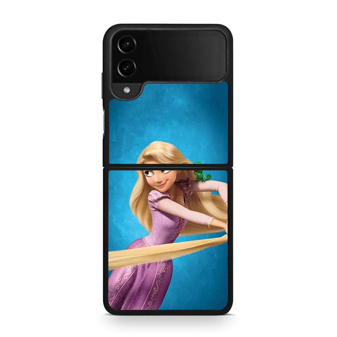 Samsung Galaxy Z Flip4 Tangled 2 Θήκη Αγίου Βαλεντίνου από τη Smartfits με σχέδιο στο πίσω μέρος και μαύρο περίβλημα | Smartphone case with colorful back and black bezels by Smartfits