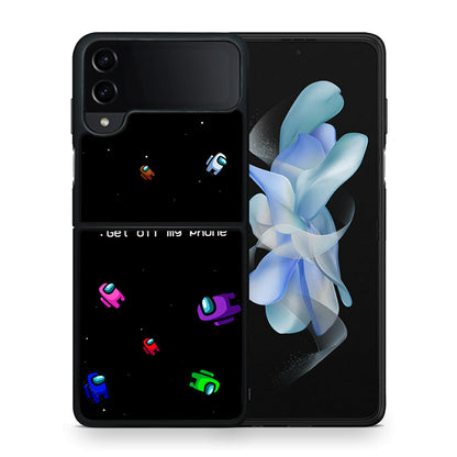 Θήκη Samsung Galaxy Z Flip4 AFK Text από τη Smartfits με σχέδιο στο πίσω μέρος και μαύρο περίβλημα | Samsung Galaxy Z Flip4 AFK Text case with colorful back and black bezels