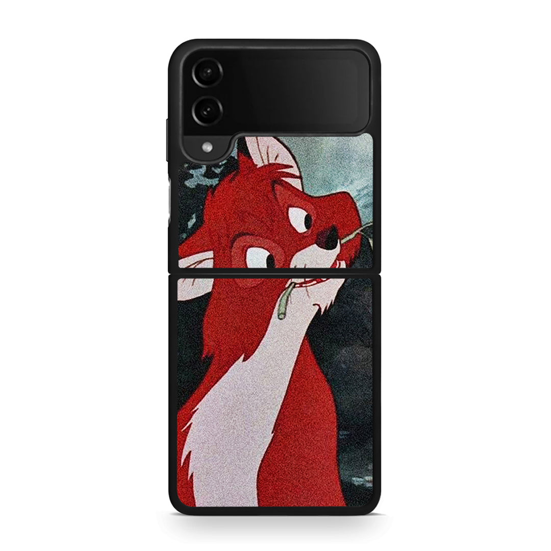 Samsung Galaxy Z Flip4 Tod And Vixey Love 1 θήκη από τη Smartfits με σχέδιο στο πίσω μέρος και μαύρο περίβλημα | Smartphone case with colorful back and black bezels by Smartfits