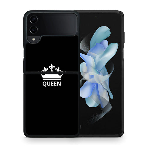 Θήκη Samsung Galaxy Z Flip4 Queen Valentine από τη Smartfits με σχέδιο στο πίσω μέρος και μαύρο περίβλημα | Samsung Galaxy Z Flip4 Queen Valentine case with colorful back and black bezels