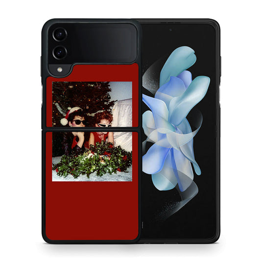 Θήκη Samsung Galaxy Z Flip4 Waiting For Xmas από τη Smartfits με σχέδιο στο πίσω μέρος και μαύρο περίβλημα | Samsung Galaxy Z Flip4 Waiting For Xmas case with colorful back and black bezels