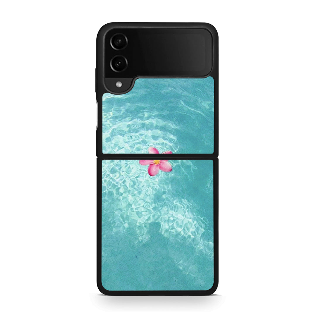 Samsung Galaxy Z Flip4 Water Flower Θήκη από τη Smartfits με σχέδιο στο πίσω μέρος και μαύρο περίβλημα | Smartphone case with colorful back and black bezels by Smartfits