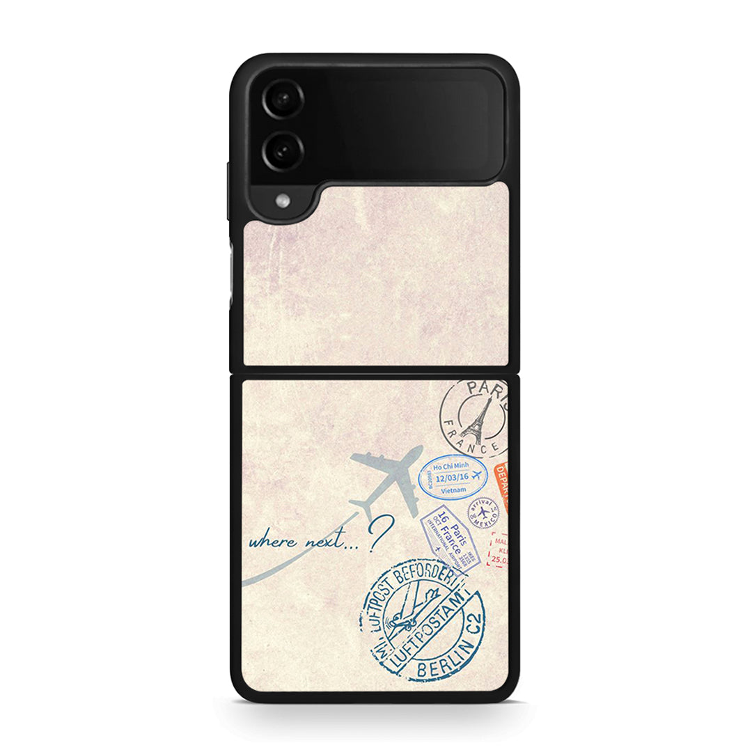 Samsung Galaxy Z Flip4 Where Next Θήκη από τη Smartfits με σχέδιο στο πίσω μέρος και μαύρο περίβλημα | Smartphone case with colorful back and black bezels by Smartfits